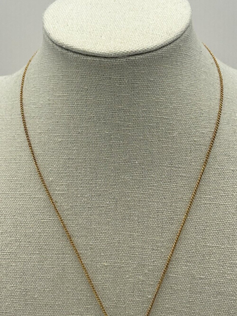 Gold Tone Wishbone Necklace Imitation Pearl Pendant Vintage Style Jewelry Gift - Picture 4 of 9